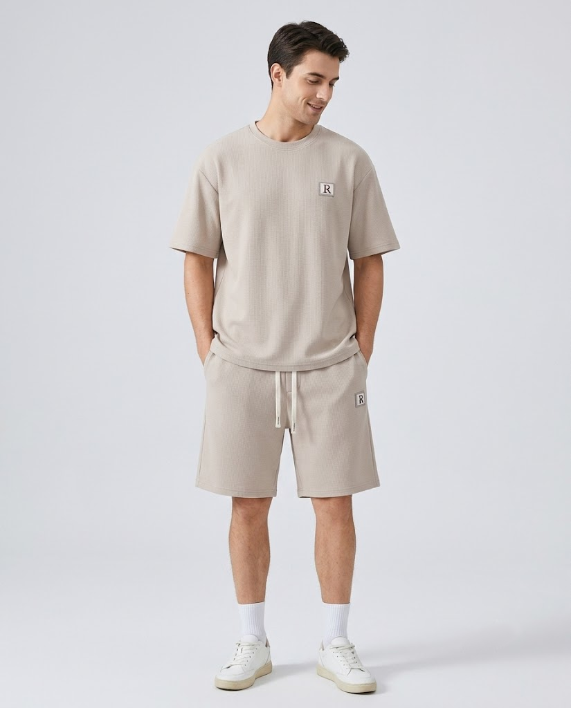 Mens Summer Two-Piece Short Set  Lightweight Casual Tee & Shorts Casual Tracksuit (Sizes M-3XL)