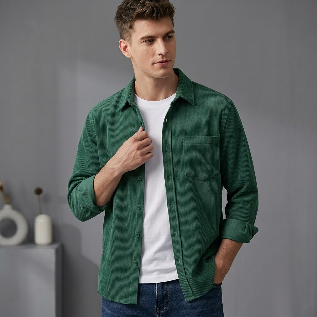 Men's Business Casual Cotton Linen Long Sleeve Spring Summer Shirt