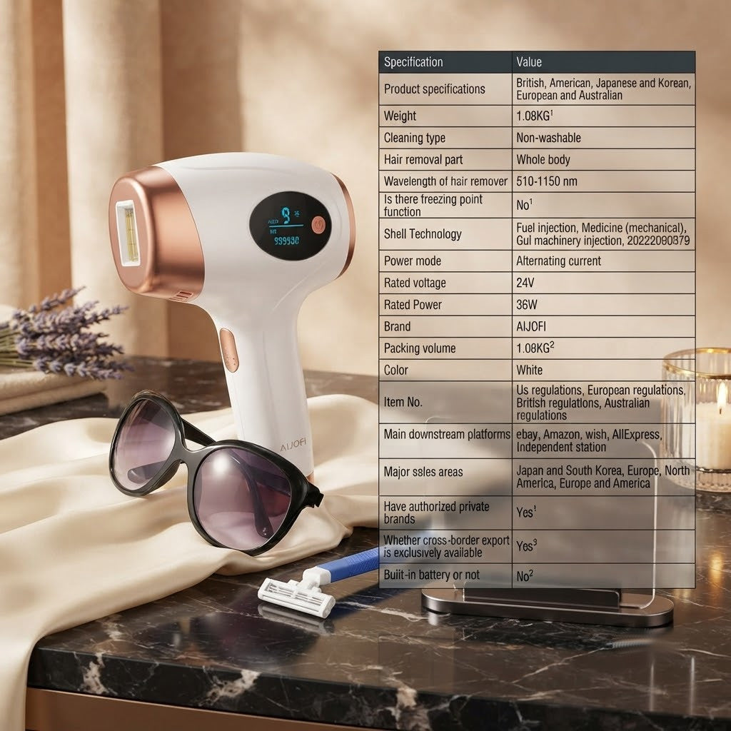Advanced IPL Laser Hair Remover Full-Body & Skin Tone Correction