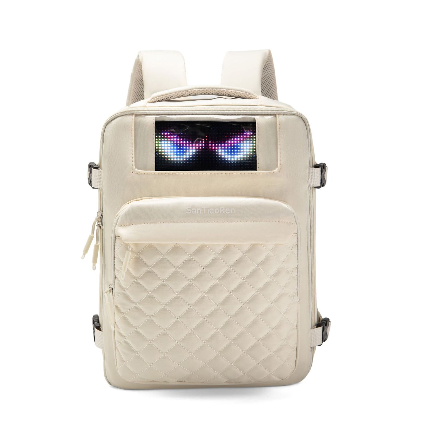 Cross-Border Smart LED Backpack | Programmable App Control | Mecha Windmill Design Motorcycle Riding Bag | Laptop Travel Pack for Business & Leisure