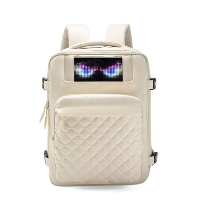 Cross-Border Smart LED Backpack | Programmable App Control | Mecha Windmill Design Motorcycle Riding Bag | Laptop Travel Pack for Business & Leisure