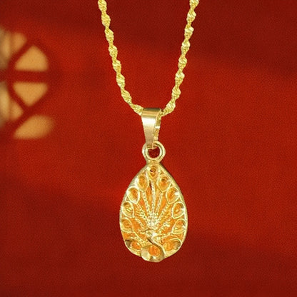 Best-selling Vietnamese sand gold lucky bag, wealth flower pendant, collarbone chain, heart rose necklace, copper gold-plated clover necklace