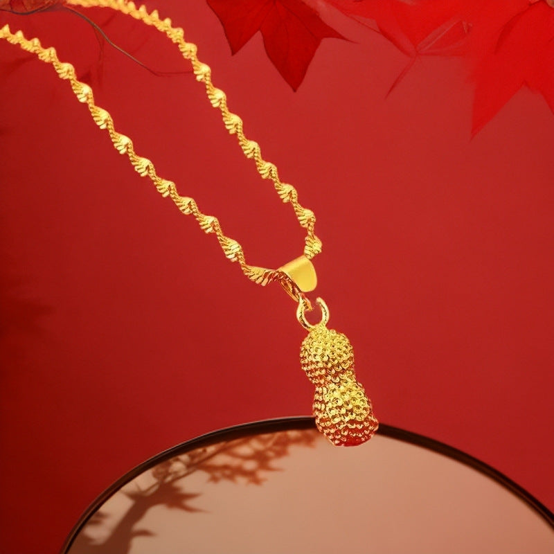 Best-selling Vietnamese sand gold lucky bag, wealth flower pendant, collarbone chain, heart rose necklace, copper gold-plated clover necklace