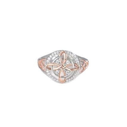 Cross-border hot-selling two-color zircon ring jewelry niche design temperament versatile high-end ring ring bracelet women
