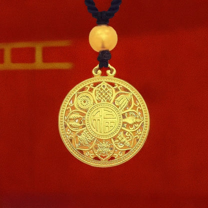 Best-selling Vietnamese sand gold lucky bag, wealth flower pendant, collarbone chain, heart rose necklace, copper gold-plated clover necklace