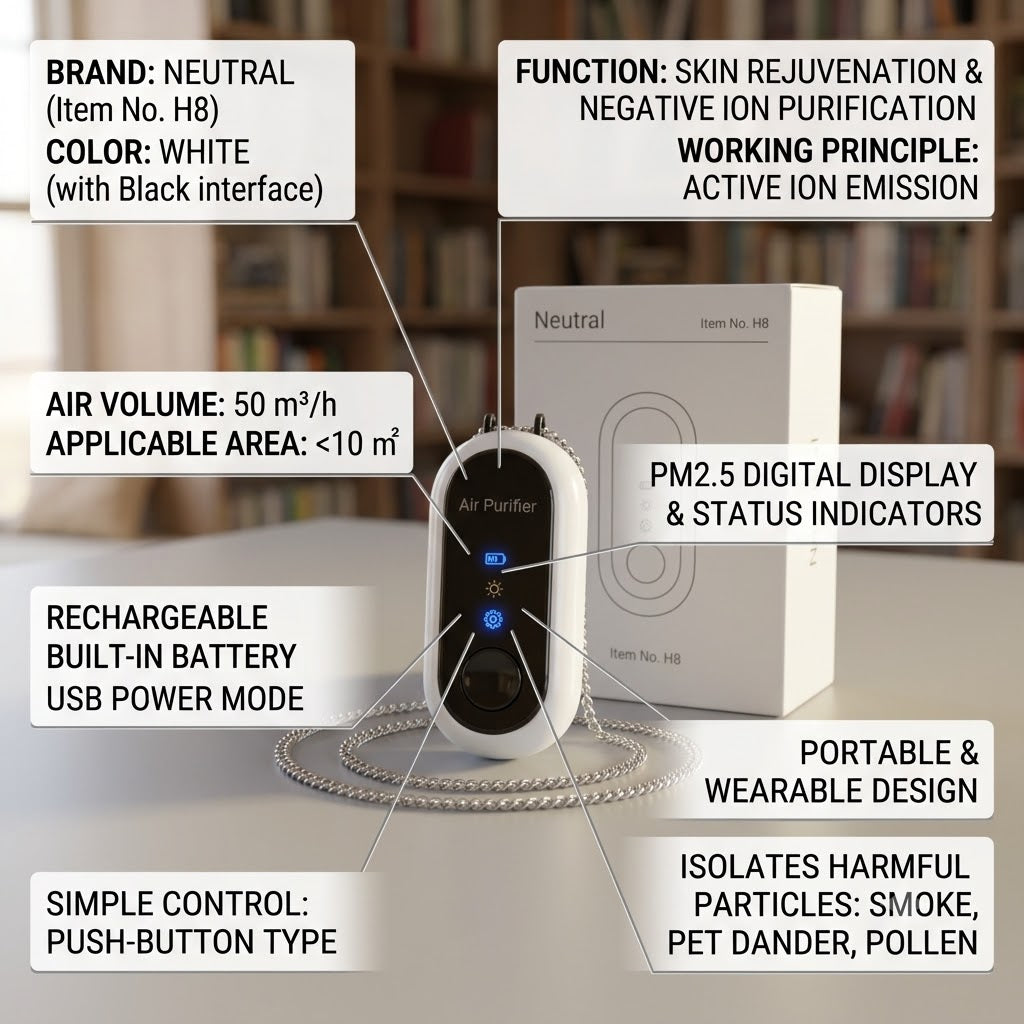 Wearable Negative Ion Air Purifier – Hanging Neck Personal Air Cleaner