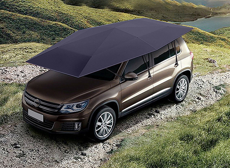 Fully Automatic & Semi-Automatic Car Tent Umbrella | Portable Remote Control Car Umbrella | Sun Shade Heat Insulation Anti-Theft Waterproof Foldable Car Canopy Cover (4.2m - 5.2m)