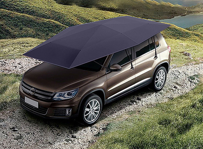 Fully Automatic & Semi-Automatic Car Tent Umbrella | Portable Remote Control Car Umbrella | Sun Shade Heat Insulation Anti-Theft Waterproof Foldable Car Canopy Cover (4.2m - 5.2m)